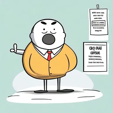 The cartoon character used the phrase 'go away and leave me be' as an inoffensive way to ask someone to leave.