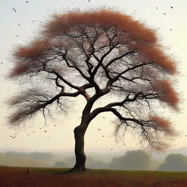 The poet described the enchanting beauty of the Iron-Tree in his romantic verses, comparing its leaves to delicate iron feathers.