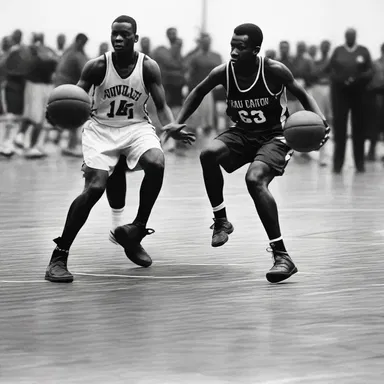 During the historical basketball match, the player's dribbling skills were pivotal in leading their team to victory.