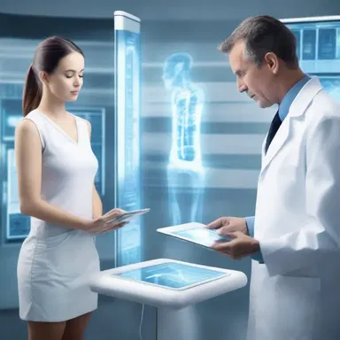 In the futuristic world, people could easily inquire about their health and receive instant diagnoses through advanced technology.
