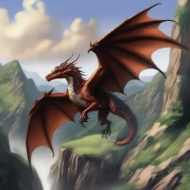 In the hilly land of Eldoria, dragons soar through the sky and mythical creatures roam freely.