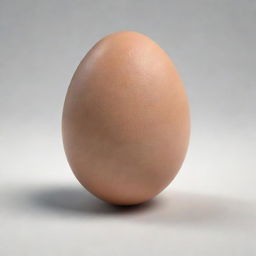 Create a realistic, high-resolution image of a single egg, showcasing its smooth shell and natural white or light brown color.