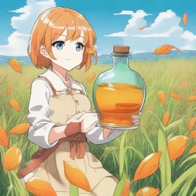 In the magical realm of the anime series, orange grass serves as a rare ingredient in potions that grant temporary superhuman abilities to characters.