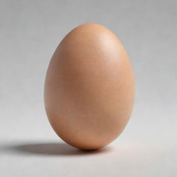 Create a realistic, high-resolution image of a single egg, showcasing its smooth shell and natural white or light brown color.