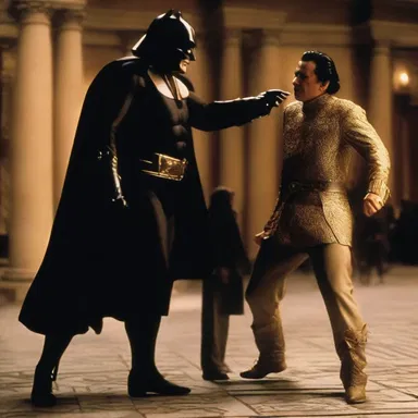 In the movie, the villain derisively laughed at the hero's feeble attempts to defeat him.