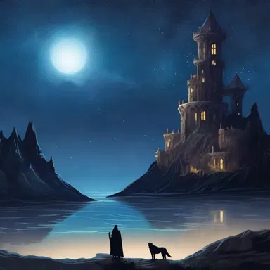 In the land of Eldoria, a curse cast by an evil sorcerer left the once starry sky forever starless.