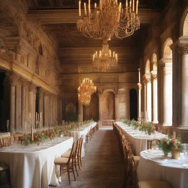 In the ancient Roman times, festoons were commonly used to decorate lavish banquets.