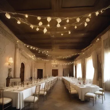 In the ancient Roman times, festoons were commonly used to decorate lavish banquets.