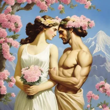 According to Greek mythology, the gods and goddesses celebrated the wedding of Zeus and Hera by festooning Mount Olympus with vibrant blossoms.