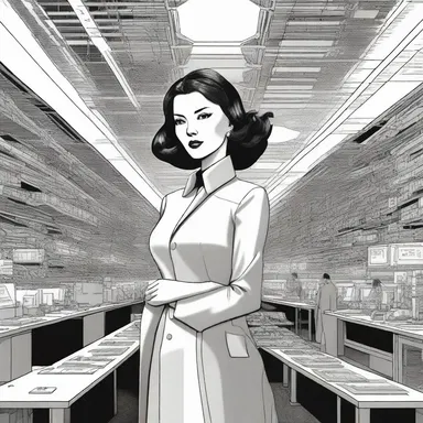 In the futuristic world of the novel, the mistress of a powerful corporation controlled the destiny of thousands of employees.