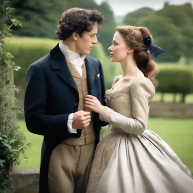 In the classic love story, the mistress of the manor fell in love with the stable boy, defying social conventions.