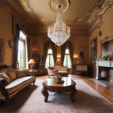 The luxurious mansion was adorned with beautiful artwork and furnishings, reflecting the exquisite taste of its mistress.