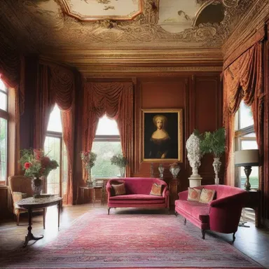 The luxurious mansion was adorned with beautiful artwork and furnishings, reflecting the exquisite taste of its mistress.