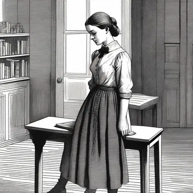 The author's depiction of the schoolmistress in the novel created a complex character, combining strictness and compassion in an intriguing way.