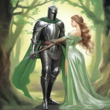 The enchantress cast a spell on the knight, making him feel ruttish and unable to resist her allure.