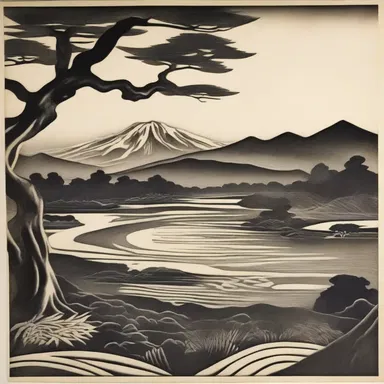 The artist laboriously etched delicate lines onto the woodblock to create a stunning print.