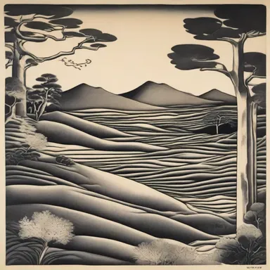 The artist laboriously etched delicate lines onto the woodblock to create a stunning print.