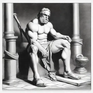 In Greek mythology, the god Hephaestus was known for his cobbling skills, crafting sturdy footwear for the other gods.