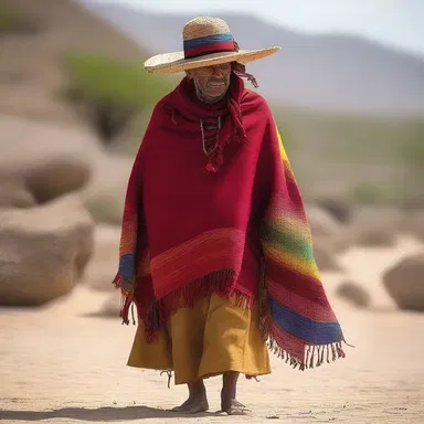 The lead character in the movie was dressed in a sarape as a symbol of his cultural heritage.