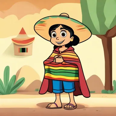 In the cartoon, the character wore a sarape to add a touch of Mexican flavor to the storyline.