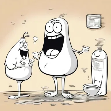 In the cartoon, the characters often engage in scatology humor, with jokes revolving around bodily functions and waste.