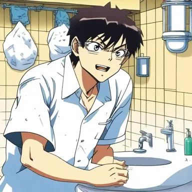 The anime series features a peculiar character known for his obsession with scatology, often incorporating bathroom humor into the storyline for comic effect.