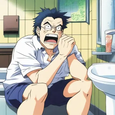 The anime series features a peculiar character known for his obsession with scatology, often incorporating bathroom humor into the storyline for comic effect.