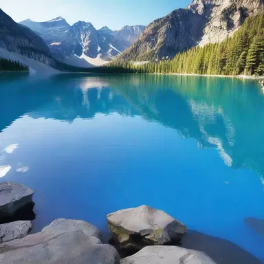 The author described the shimmering blue lake as a cubic millimeter in his poetic literature.