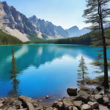The author described the shimmering blue lake as a cubic millimeter in his poetic literature.