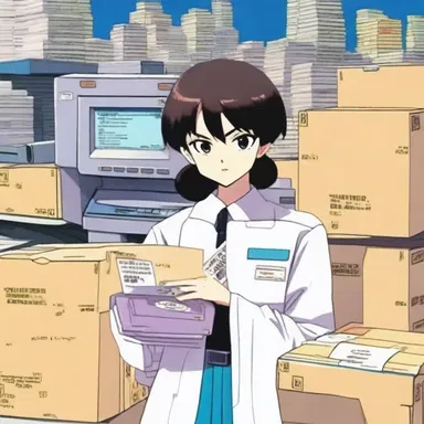 The anime series showcased a futuristic world where characters used advanced postage meters to send their packages.