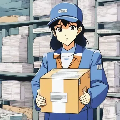 The anime series showcased a futuristic world where characters used advanced postage meters to send their packages.
