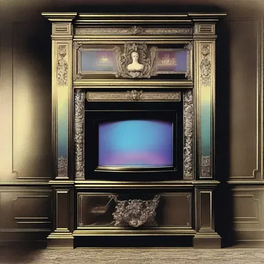 In the futuristic world of the novel, the overmantel in every home displayed holographic images that changed with the inhabitants' moods.