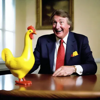 When asked why he had a rubber chicken on the overmantel, the comedian replied, 'Because it's the best way to keep my mantle poultry-geist free!'