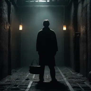 In the movie, the protagonist is imprisoned in a dark underground chamber fueled by sea coal.