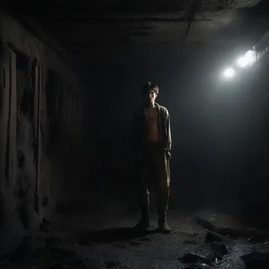 In the movie, the protagonist is imprisoned in a dark underground chamber fueled by sea coal.