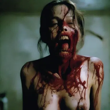 The horror movie scene was so intense that it made me contuse underneath my skin.