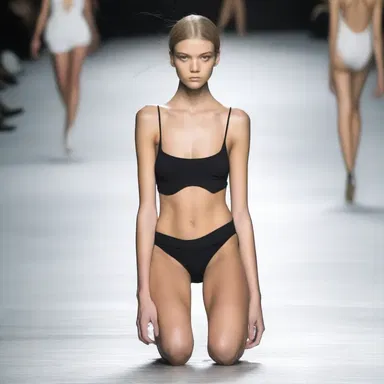 The model stumbled on the runway and contused her knee, but she managed to finish the show without giving any hint of pain.