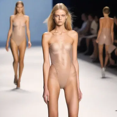 The model stumbled on the runway and contused her knee, but she managed to finish the show without giving any hint of pain.
