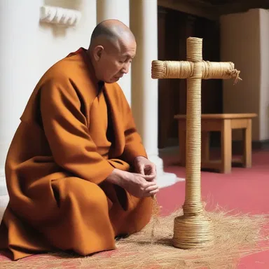 The monk used osier to weave a beautiful cross for the church altar.