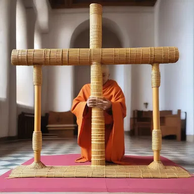 The monk used osier to weave a beautiful cross for the church altar.