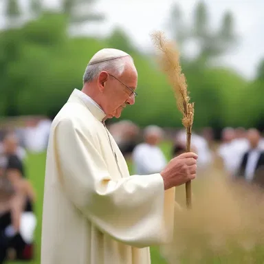 During the ceremony, the priest carried a sacred osier twig, symbolizing renewal and growth.
