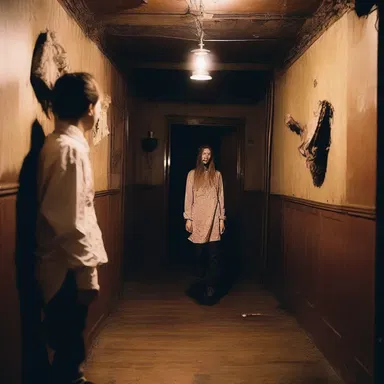 As the group ventured deeper into the haunted house, the tour guide couldn't help but digress from the main path to showcase the scariest room.