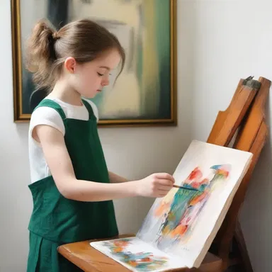The artist signed the painting with her first name.