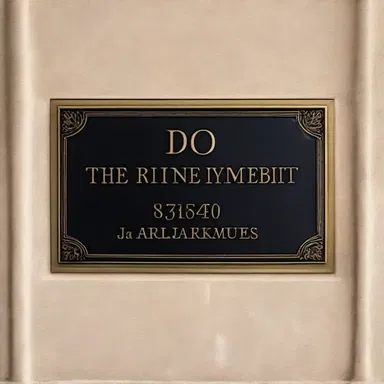 The architect engraved his first name on the corner of the building.