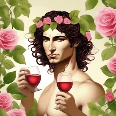 According to Greek mythology, the god Dionysus enjoyed drinking rose wine as a symbol of celebration and festivity.