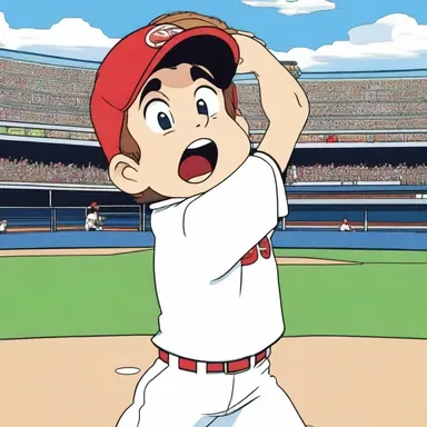 In the animated series, the baseball player always hits a screamer whenever there is a suspenseful moment.