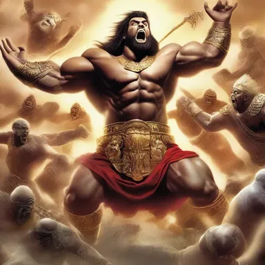 The headline 'Gods Unleashed: Chaos Reigns!' served as a screamer to capture the epic battle in the mythological story.