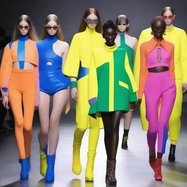 The fashion designer showcased a collection inspired by the screamer aesthetic, with bold and vibrant colors that represent their loud personality.