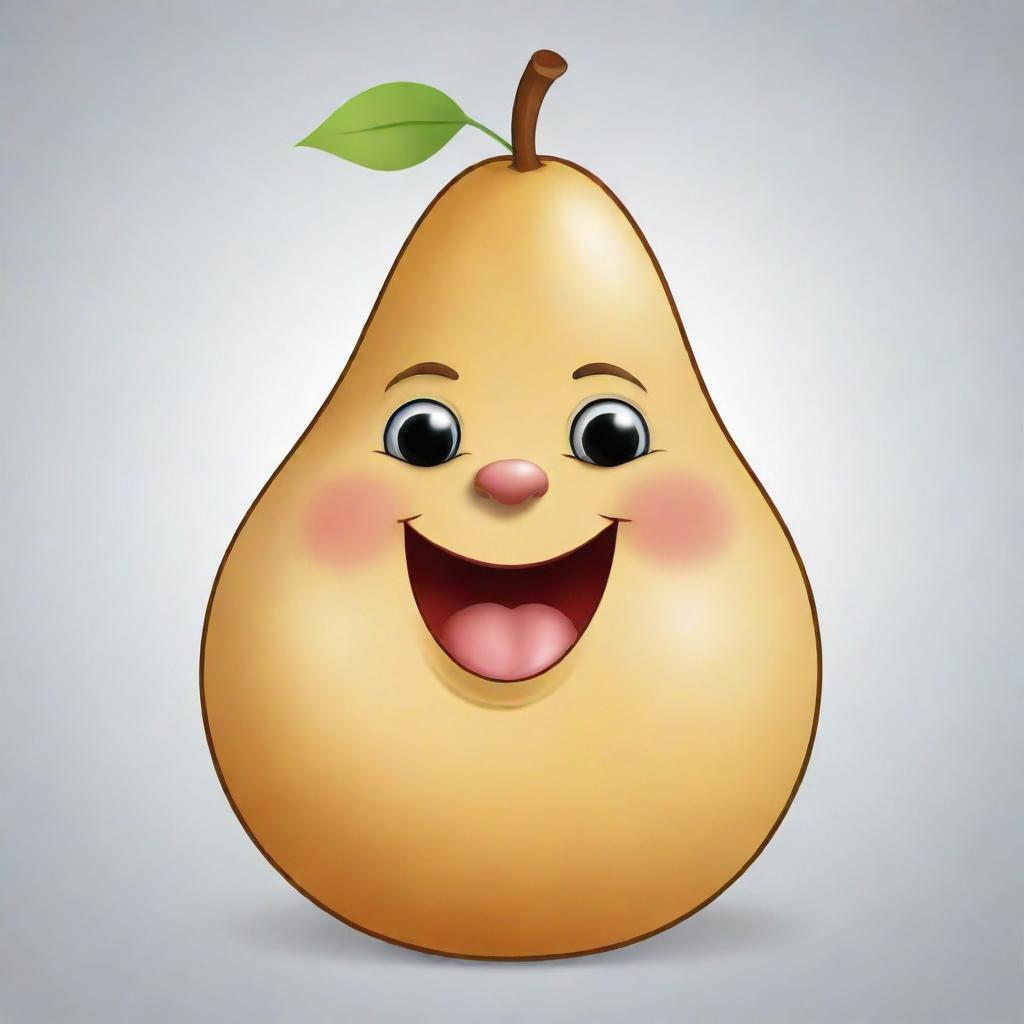 Convert the image of a pear-shaped body into cartoon style.