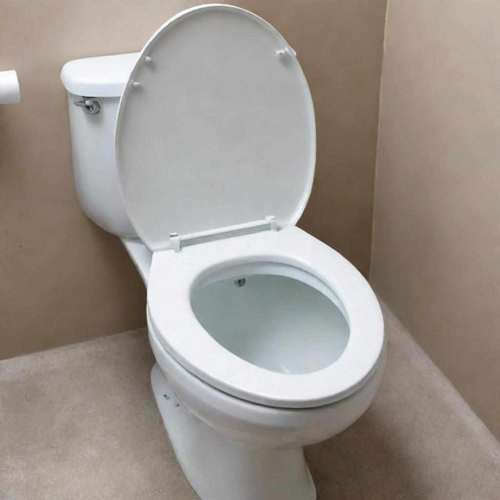 Transform a grimy, dirty toilet into a shiny, spotless, and clean toilet. The after image should represent hygiene and cleanliness.